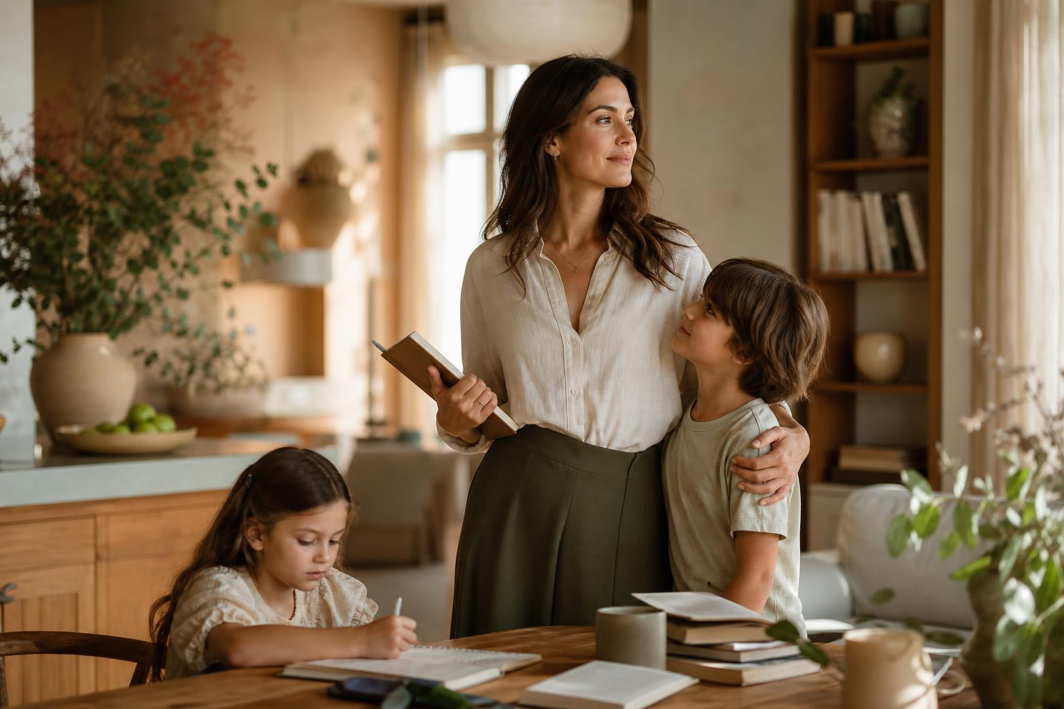 A mother managing her home and family with calm, clarity and leadership